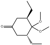 Cyclohexanone, 3,5-diethyl-4,4-dimethoxy-, (3R,5R)- (9CI) Structure