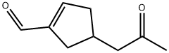 1-Cyclopentene-1-carboxaldehyde, 4-(2-oxopropyl)- (9CI) Structure