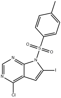 4-氯-6-碘-7-甲苯磺酰基-7H-吡咯并[2,3-D]嘧啶, 479633-70-0, 结构式