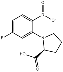 N-(5-Fluoro-2-nitrophenyl)-L-proline Structure