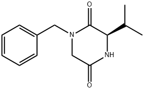 (R)-1-benzyl-3-isopropylpiperazine-2,5-dione Structure