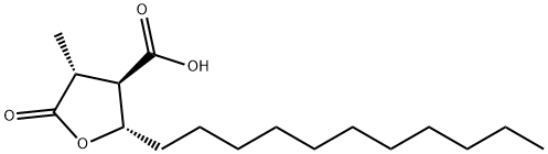 Tetrahydro-4-methyl-5-oxo-2-undecyl-3-furancarboxylic acid Structure