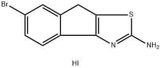 6-Bromo-8H-indeno[1,2-d]thiazol-2-y
lamine hydriodide Structure