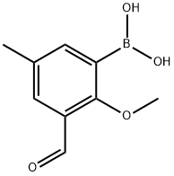 3-甲酰基-2-甲氧基-5-甲基苯基硼酸, 480424-55-3, 结构式