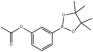 酢酸3-(4,4,5,5-テトラメチル-1,3,2-ジオキサボロラン-2-イル)フェニル 化学構造式