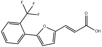 3-[5-(2-(三氟甲基)苯基)呋喃]烯酸 结构式