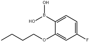 2-丁氧基-4-氟苯基硼酸, 480438-61-7, 结构式