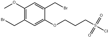 3-[2,5-双(溴甲基)-4-甲氧基苯氧基]-1-丙磺酰氯 结构式