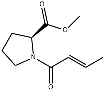 L-Proline, 1-[(2E)-1-oxo-2-butenyl]-,methyl ester,480440-16-2,结构式