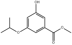 3-ヒドロキシ-5-イソプロポキシ安息香酸メチル 化学構造式
