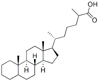 5β-コレスタン-26-酸 化学構造式