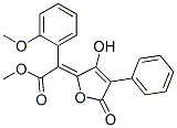 Benzeneacetic acid, alpha-(3-hydroxy-5-oxo-4-phenyl-2(5H)-furanylidene )-2-methoxy-, methyl ester 结构式