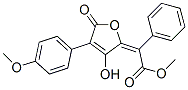Phenyl[(2E)-3-hydroxy-4-(4-methoxyphenyl)-5-oxo-2,5-dihydrofuran-2-ylidene]acetic acid methyl ester,481-64-1,结构式