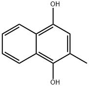 2-メチルナフタレン-1,4-ジオール 化学構造式