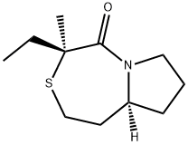 Pyrrolo[1,2-d][1,4]thiazepin-5(4H)-one, 4-ethylhexahydro-4-methyl-, (4S,9aS)- (9CI) Structure