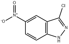 3-氯-5-硝基-1H-吲唑 结构式