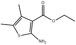 2-アミノ-4,5-ジメチル-3-チオフェンカルボン酸エチル 化学構造式