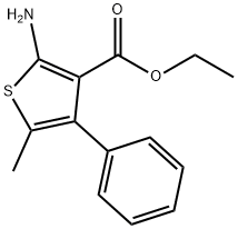 2-氨基-5-甲基-4-苯噻吩-3-甲酸乙酯 结构式