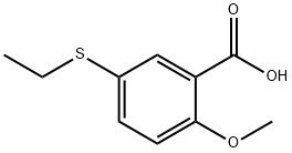 5-(ethylthio)-o-anisic acid Structure