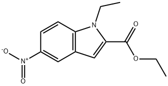 Ethyl1-ethyl-5-nitro-1H-indole-2-carboxylate Structure
