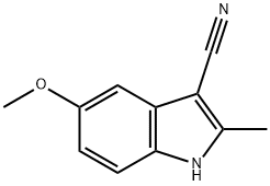 2-甲基-3-氰基-5-甲氧基吲哚, 481668-37-5, 结构式