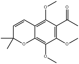 1-(2,2-ジメチル-5,7,8-トリメトキシ-2H-1-ベンゾピラン-6-イル)エタノン 化学構造式