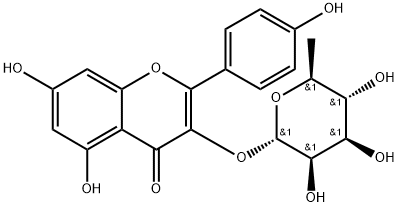 ケンペロール-3-ラムノシド 化学構造式
