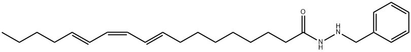 (9E,11Z,13E)-9,11,13-Octadecatrienoic acid 2-benzyl hydrazide 结构式