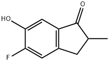 1H-Inden-1-one,  5-fluoro-2,3-dihydro-6-hydroxy-2-methyl- Struktur
