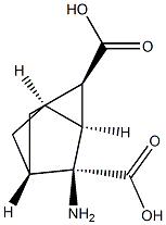 Tricyclo[2.2.1.02,6]heptane-1,3-dicarboxylic acid, 3-amino-, (1R,2R,3R,4S,6S)-,482373-22-8,结构式