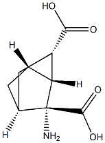 Tricyclo[2.2.1.02,6]heptane-1,3-dicarboxylic acid, 3-amino-, (1R,2R,3R,4S,6S)- Structure