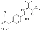 L-VALINE, N-[(2'-CYANO[1,1'-BIPHENYL]-4-YL)METHYL]-, METHYL ESTER, MONOHYDROCHLORIDE Struktur