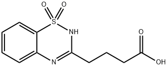 4H-1,2,4-Benzothiadiazine-3-butanoic acid 1,1-dioxide Struktur