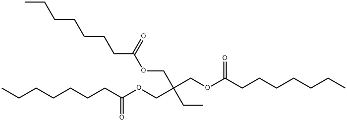 2-ethyl-2-[[(1-oxooctyl)oxy]methyl]-1,3-propanediyl dioctanoate  Structure