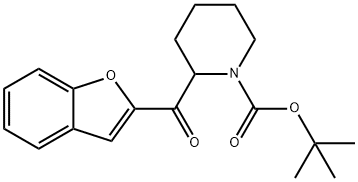 RAC-TERT-BUTYL 2-(1-BENZOFURAN-2-YLCARBONYL)PIPERIDINE-1-CARBOXYLATE Struktur