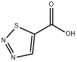 1,2,3-チアジアゾール-5-カルボン酸 化学構造式