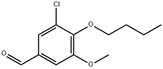 4-butoxy-3-chloro-5-methoxybenzaldehyde Structure