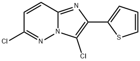Imidazo[1,2-b]pyridazine, 3,6-dichloro-2-(2-thienyl)- Structure