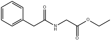 (2-苯基乙酰基)甘氨酸乙酯, 4838-35-1, 结构式