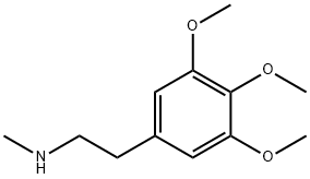 N-甲基-2-(3,4,5-三甲氧基苯基)乙-1-胺, 4838-96-4, 结构式