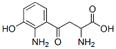 2-amino-4-(2-amino-3-hydroxyphenyl)-4-oxobutanoic acid Struktur