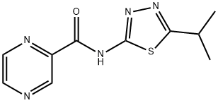 Pyrazinecarboxamide, N-[5-(1-methylethyl)-1,3,4-thiadiazol-2-yl]- (9CI) 结构式