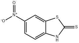 2-メルカプト-6-ニトロベンゾチアゾール 化学構造式