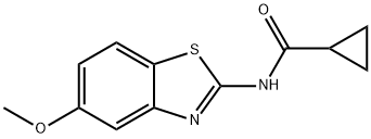 Cyclopropanecarboxamide, N-(5-methoxy-2-benzothiazolyl)- (9CI) 化学構造式