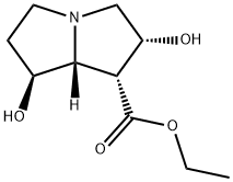 1H-Pyrrolizine-1-carboxylic acid, hexahydro-2,7-dihydroxy-, ethyl ester, (1R,2R,7S,7aR)- (9CI) Structure