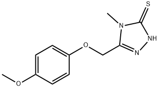 5-[(4-METHOXYPHENOXY)METHYL]-4-METHYL-4H-1,2,4-TRIAZOLE-3-THIOL Struktur