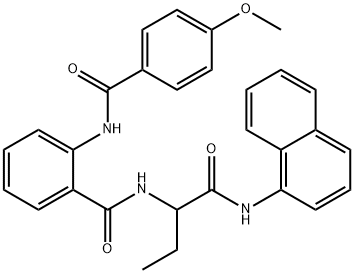 Benzamide, 2-[(4-methoxybenzoyl)amino]-N-[1-[(1-naphthalenylamino)carbonyl]propyl]- (9CI),485810-09-1,结构式