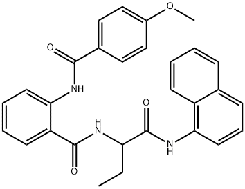 Benzamide, 2-[(4-methoxybenzoyl)amino]-N-[1-[(1-naphthalenylamino)carbonyl]propyl]- (9CI)|