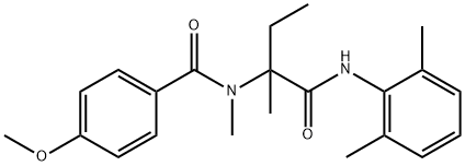 Benzamide, N-[1-[[(2,6-dimethylphenyl)amino]carbonyl]-1-methylpropyl]-4-methoxy-N-methyl- (9CI) Structure