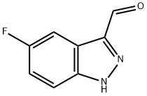 5-フルオロ-1H-インダゾール-3-カルブアルデヒド 化学構造式